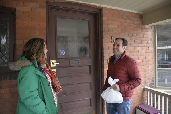 Councillor Josh Matlow with Meals on Wheels